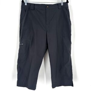 LL Bean Comfort Cycling Capris Pants Removable Shorts‎ Size Medium Black Hiking